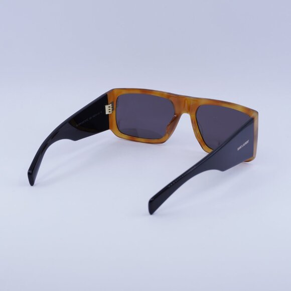 Saint Laurent SL635ACETATE 005 Sunglasses Havana Rectangle Frame, Grey Lenses - Picture 4 of 11